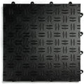 Big Floors GarageTrac Diamond, Interlocking Non-Slip Garage Flooring Tile, Durable, Modular, Heavy-Duty Copolymer, Easy Install (Black, 12 Pack of 12 x 12" Tiles)