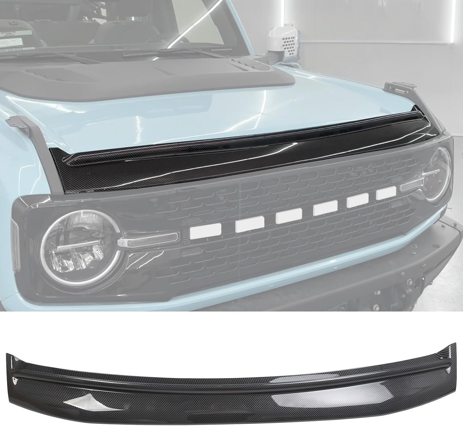 Bug Shield Hood Deflector for Ford Bronco 2021-2025 2/4 Door Bug Deflector Hood Protector for Bronco