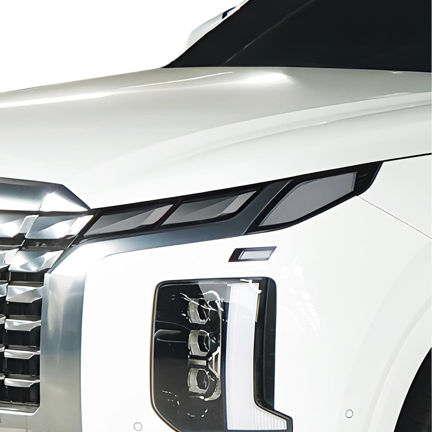 BOGAR TECH DESIGNS Full Headlight Head Light Tint Kit Compatible with Hyundai Palisade 2023-2025, Light Smoke