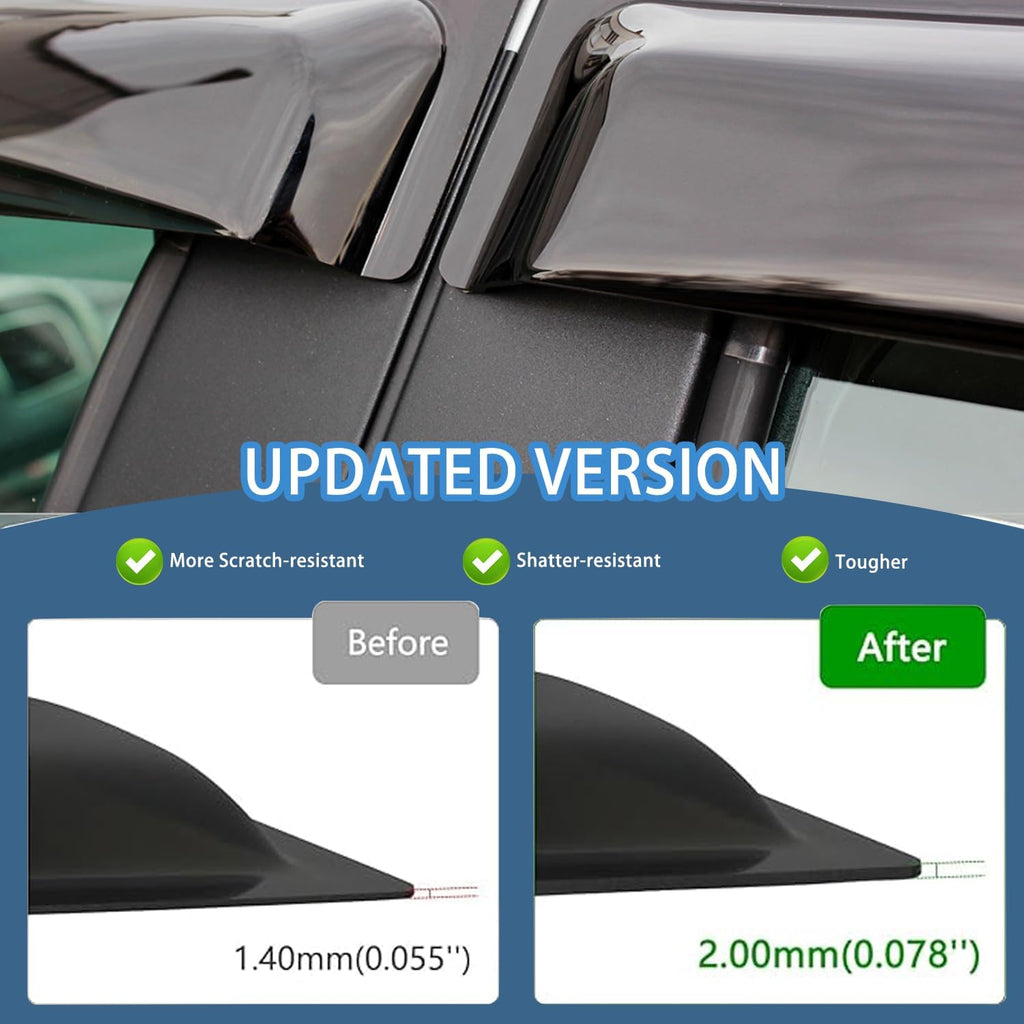 4PCS Rain Guards Window Visors Wind Deflector Fits for 2012-2016 Honda CR-V (CRV) SUV, Front & Rear Vent Visors, Outside Mount Vent Shade Shield 2013 2014 2015
