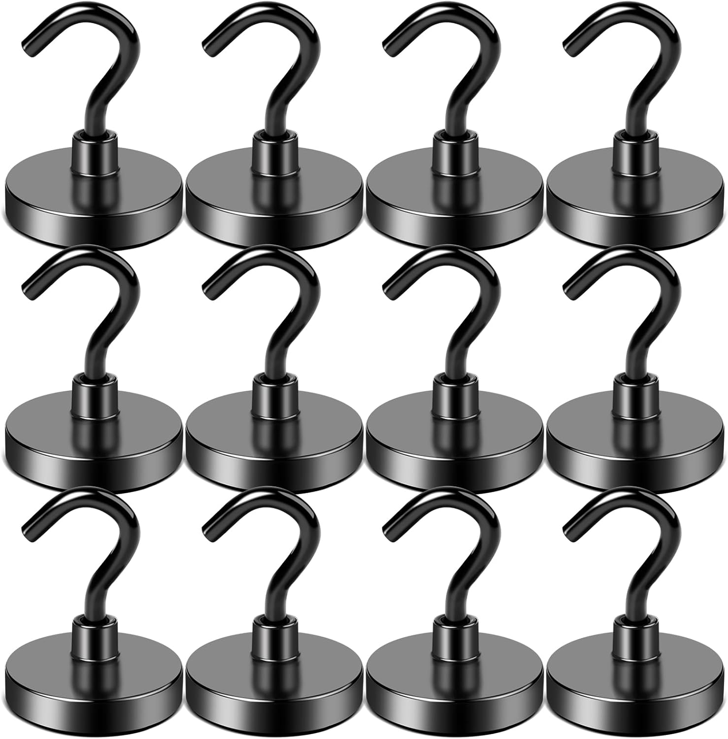 LOVIMAG Magnet Hooks for Cruise Cabin, 80lbs Cruise Door Magnets with Epoxy Coating, Cruise Must Haves for Travel, Strong Magnetic Hooks for Classroom, Kitchen Essentials, Locker Organizer, -12 Pcs
