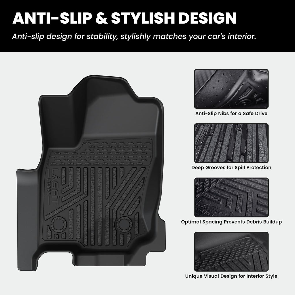 LASFIT Floor Mats for Toyota 4Runner 2025 2026 5 Seats(Not fit Hybrid) wtih Trunk mat&backrest mat, All Weather TPE Custom Fit Floor Liner for 4 Runner SR5/TRD/Limited 6th gen Front&Rear Car Mats