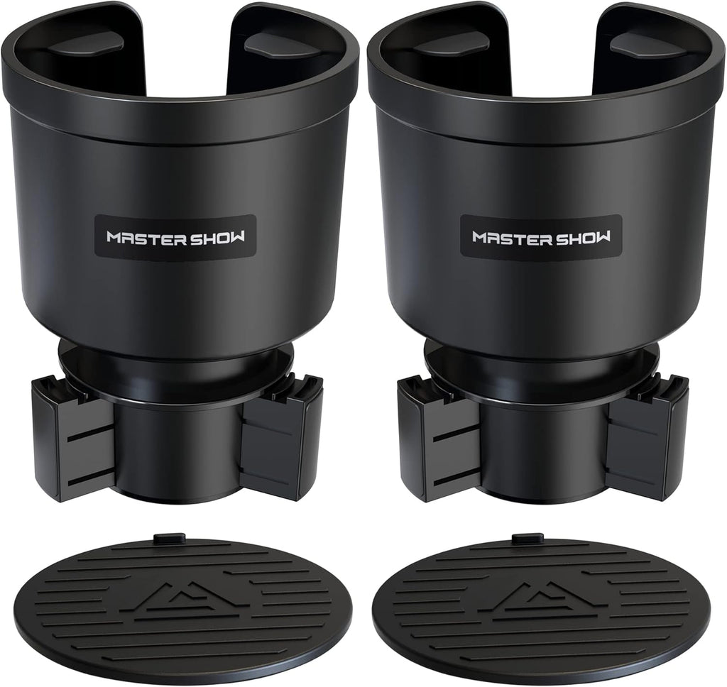 Upgraded Universal Car Cup Holder Expander for 3.4"-4" Bottles - Adjustable Base Fits Most Vehicles, SUVs & Trucks - Heavy Duty Adapter for Oversized Tumblers & Mugs