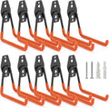 10 Pack Garage Hooks Heavy Duty Storage Organizer Wall Mount Power and Garden Tool Hangers, for Hanging Ladders, Ropes, Hose, Bulk Items