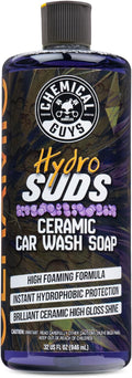 Chemical Guys HydroSuds Ceramic SiO2 Shine High Foaming Car Wash Soap (Works with Foam Cannons, Foam Guns or Bucket Washes) for Cars, Trucks, Motorcycles, RVs & More, 32 fl oz, Berry Scent - CWS21232