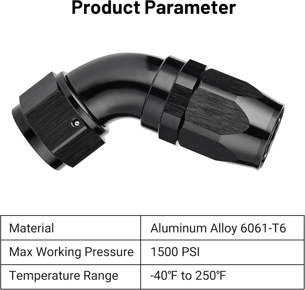 EVIL ENERGY 12AN 60 Degree One Piece Full Flow Hose End Fitting Swivel For CPE Braided Hose