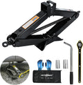 Scissor Jack Car Jack Kit 3 Tons (6,613 lbs) Universal Tire Jack Changing Kit - Extra Wide Base - Portable Car Emergency Kit with Lug Wrench for Sedan Truck SUV MPV (3T)