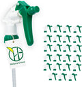 Spray Bottle Nozzle Replacement, Bottle Tops Only - Sprayer Nozzle Triggers for Heavy Duty, Commercial, Home Cleaning Solutions - Fits 8,16,24,32 oz Plastic & Glass Bottles, Green 24 pack