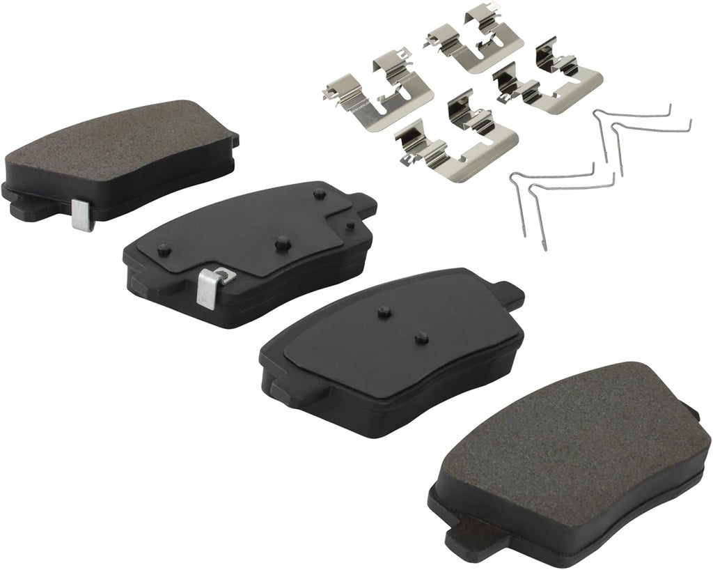 Premium Semi-Metallic Rear Brake Pads (1001-2212M) Compatible with Hyundai Elantra 2022-2023, Hyundai Elantra N 2022-2022, Hyundai Kona N 2022-2023, Hyundai Veloster N 2019-2022