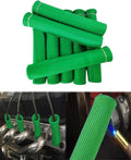 Spark Plug Wire Boots Protector - 8 PCS 2500° Spark Plug Wire Boots Protector, 6 Inches Spark Plug Heat Sleeve Protection Cover Replacement for LS1 / LS2 SBC BBC 350 454 Car Truck, Green