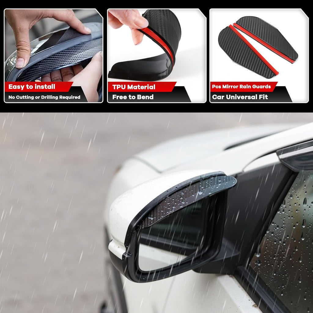 4PCS in Channel Rain Guards for Toyota Tundra Crew Max 2007 2008 2009 2010 2011 2012 2013 2014 2015 2016 2017 2018 2019 2020 2021, Vent Window Visors Shades, Durable Wind Deflectors