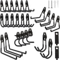 Garage Hook Heavy Duty Wall Storage Hangers, 26 Pack Garage Storage Hooks Steel Tool Black for Ladders, Ropes, Garden Tools