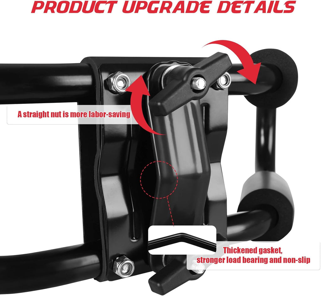 FORWODE Heavy Duty Kayak Roof Rack, 1 Pair J-Bar Kayak Rack with 2 Ratchet Tie, 2 S-Hook Ratchet Straps, 2 Anchor Belts for Kayak Canoe Boat Surf Ski on SUV Car Truck Crossbar