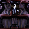 Custom All-Weather Protection Luxury Leather Floor Mats for Cars SUVs Trucks According Anti-Slip Leather Floor mats ﻿ (Black Gold)