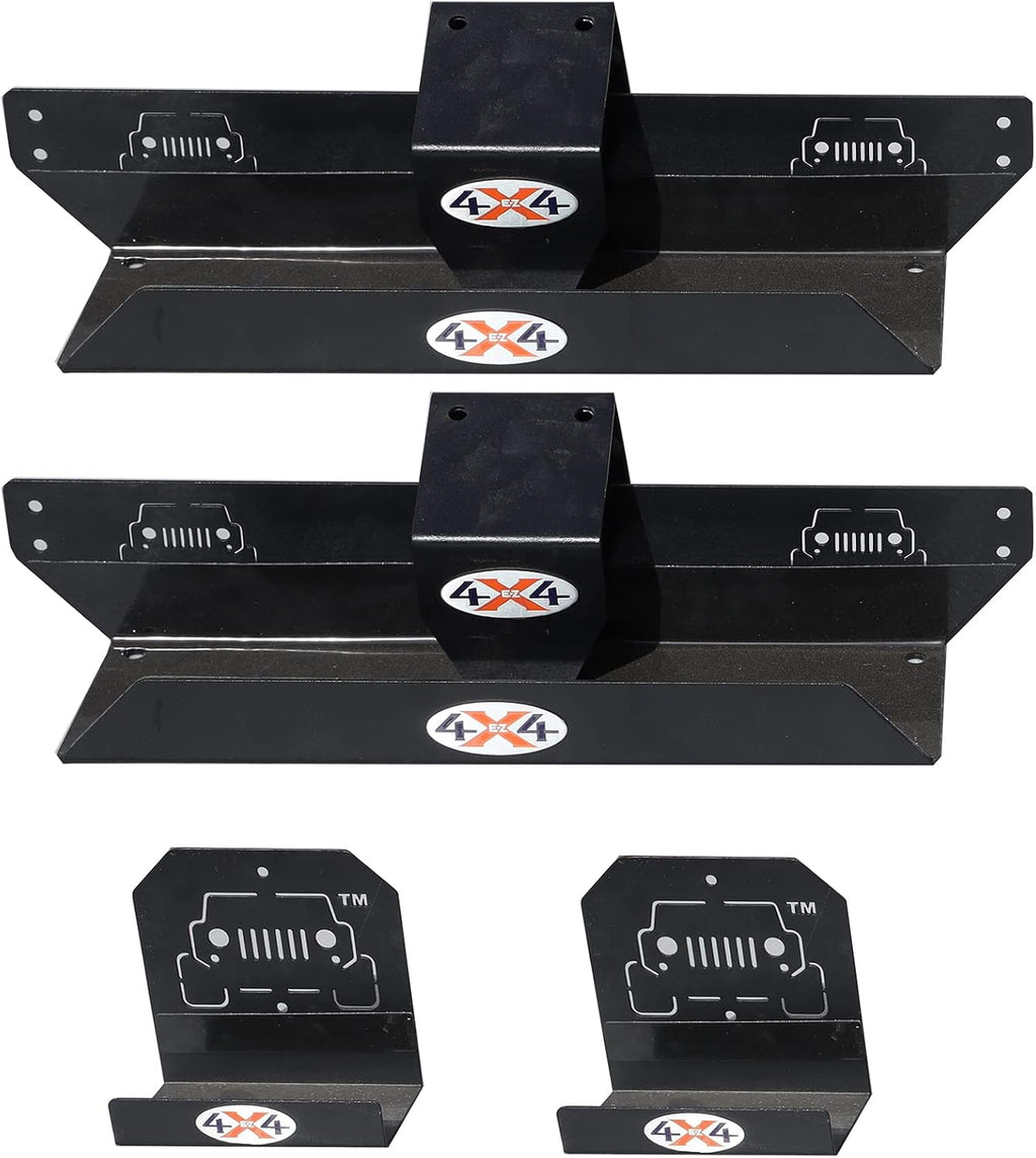 EZ4x4 Garage Wall Freedom Panel & Wrangler Door Storage Hangers Combo Kit, Heavy Duty Metal Storage Holder Bracket Compatible with JK JKU