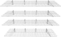 FLEXIMOUNTS 4-Pack 24-inch-by-72-inch Wall Shelf Garage Storage Rack Wall Mounted Floating Shelves 2x6 ft,White