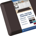 KitchenClouds Kitchen Mat Cushioned Anti Fatigue Rug 20"x39" Waterproof, Non Slip, Standing and Comfort Desk/Floor Mats for House Sink Office (Chocolate)