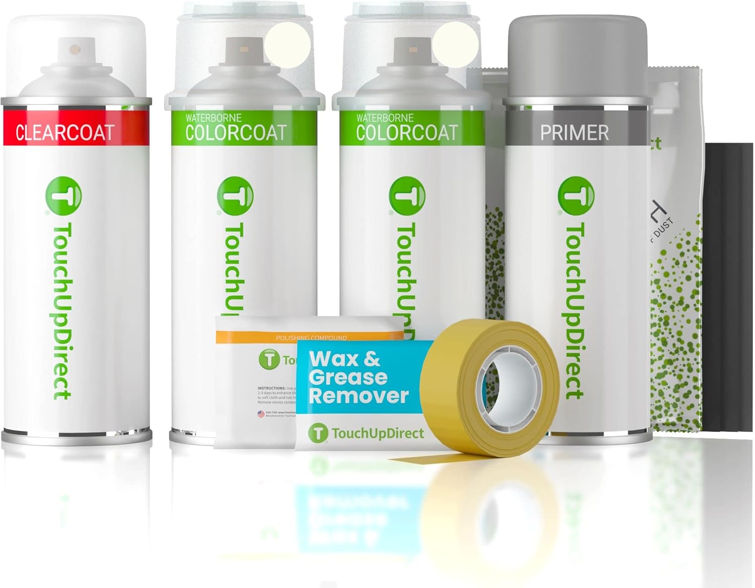 TouchUpDirect 070 Blizzard Pearl Tricoat Compatible with Toyota Exact Match Touch Up Paint Aerosol - Platinum Kit