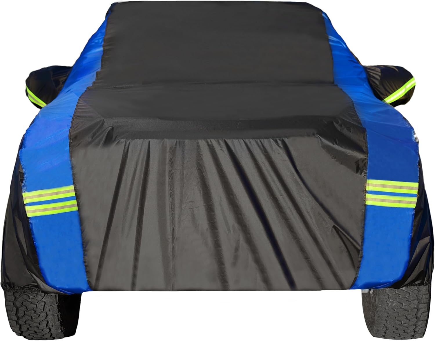 Avecrew Truck Cover Waterproof, All Weather for Truck Cover for Automobiles, Pickup Truck Cover Rain Snow UV Dust Protection(230""-242""), Black-Blue, RZ-21-PXL