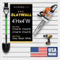 4'H x 4'W Slatwall Panel Garage Wall Organizer: Heavy Duty Wall Mounted PVC Wall Rack, Interlocking Slat Wall Paneling for Garage Wall Storage, Slatwall Board or Slatwall Shelves System - White