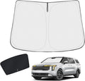 KUST Windshield Shade Custom Fit for Kia Carnival 2022-2024 2025 2026 Sun Shade Front Windshield Sun Visor Foldable Thicker 5-Layer Block Heat and Sun UV Rays