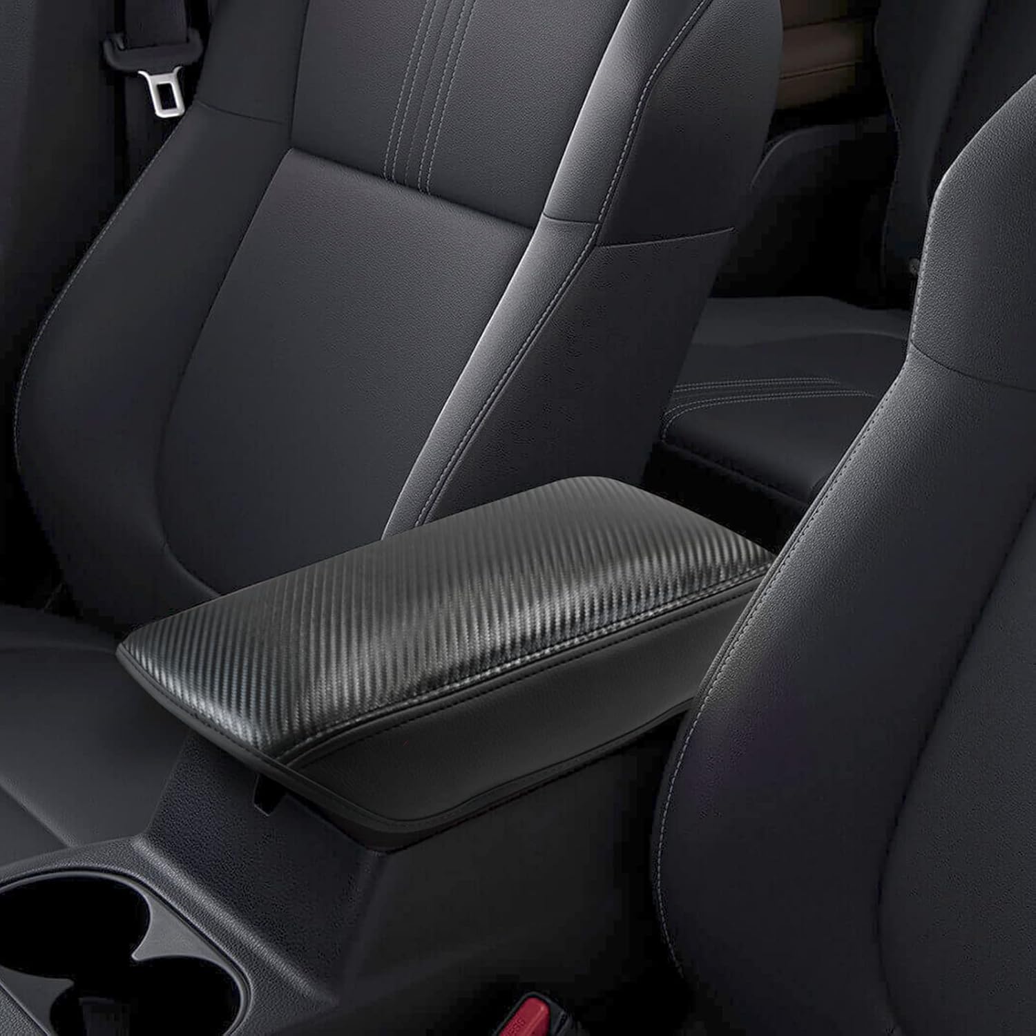 SXCY Fit for 2023 2024 Mitsubishi Outlander Armrest Cover FIT for 2022 2023 Outlander Center Console Cover for 2023 2024 Outlander Middle Console Cover for 2024 Outlander (Black Microfiber Leather)