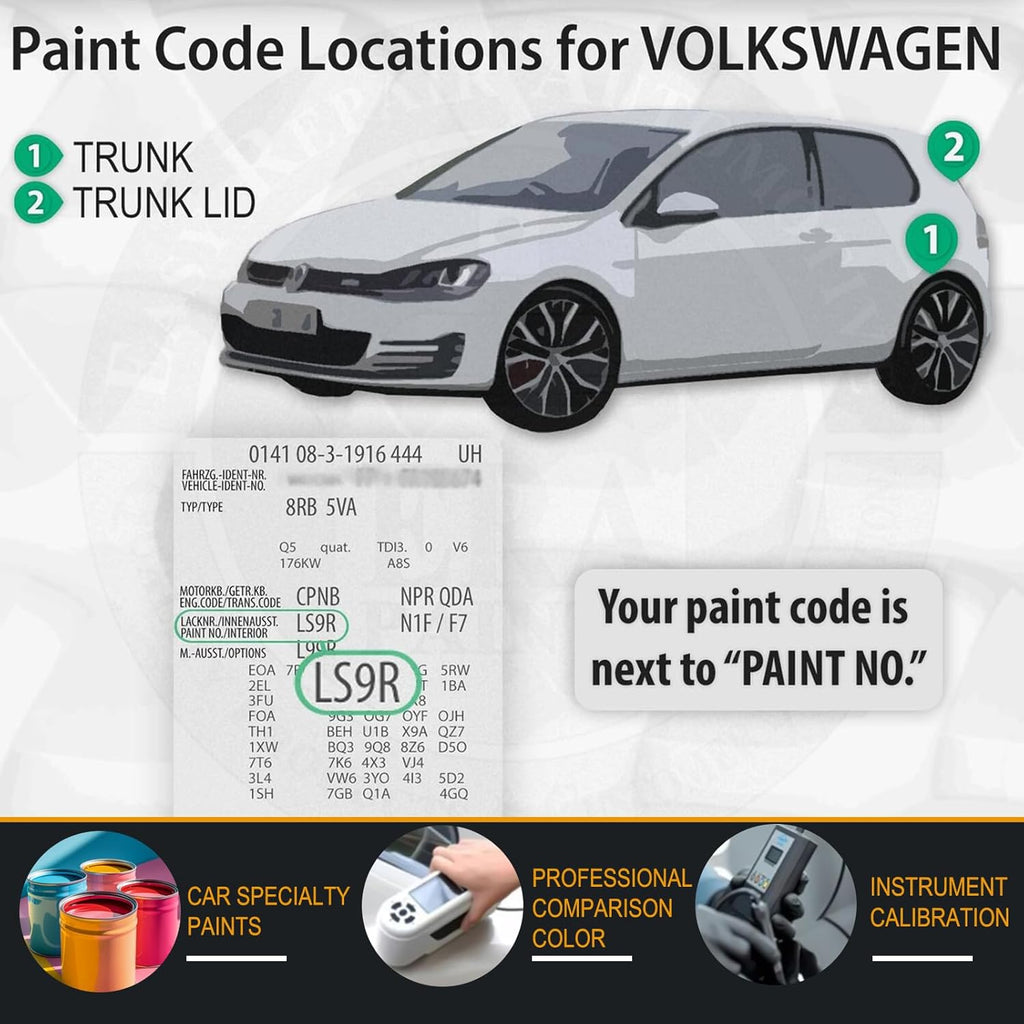 LD7X/2R Platinum Gray Metallic Car Touch Up Paint for Volkswagen, Color Accurate Car Paint Scratch Repair Pen Kit Quick & Easy Fix Vehicle Chips and Automotive Nicks Scuff
