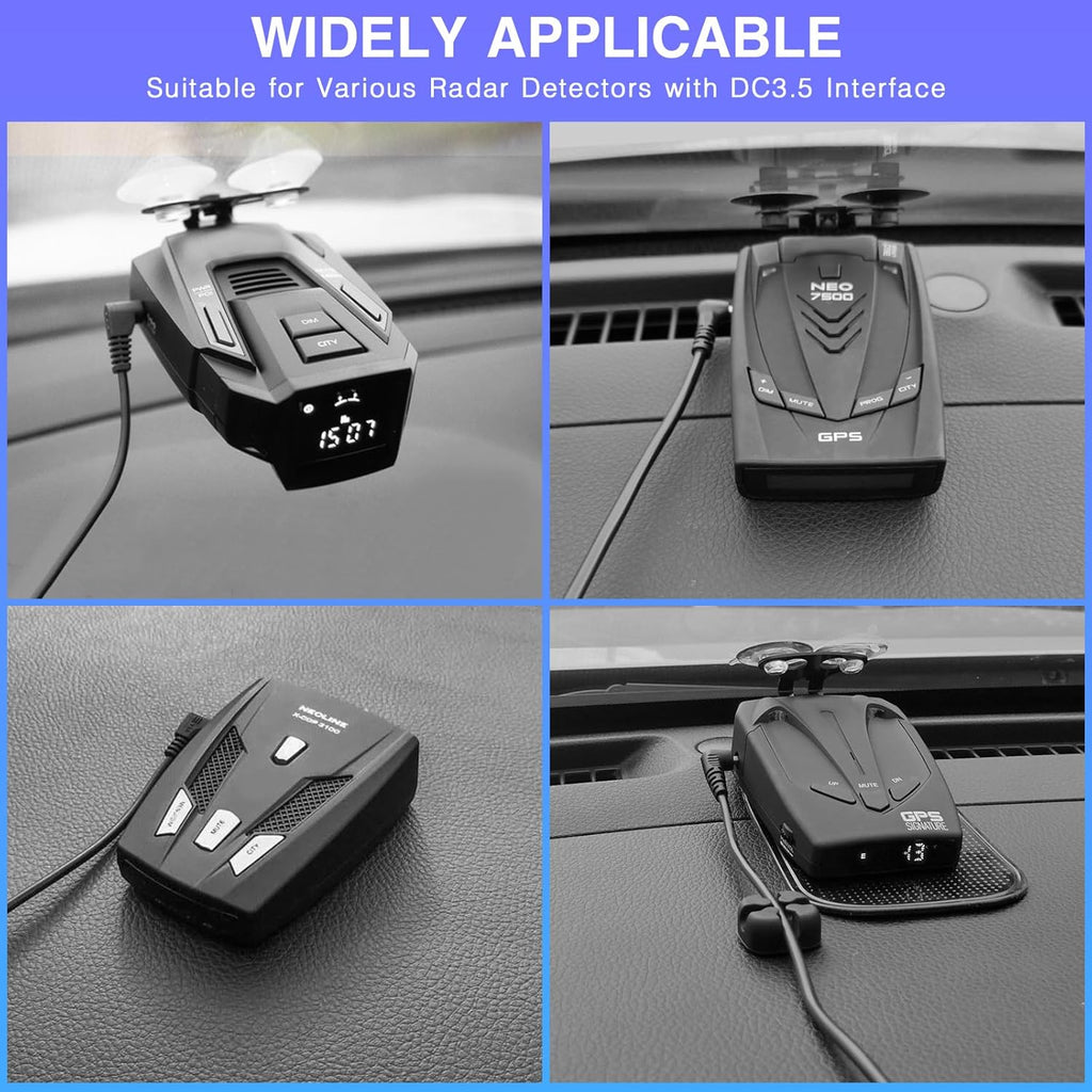 Radar Detector Cable with USB to DC3.5 Plug,Power Cable for Radar Detectors,USB 5V-12V Power Cable,for Cobr RAD 480i 350 380 DFR1 DFR3 DFR5 Whistler Radenso Pro M Radar Detector(DC3.5-6.56FT)