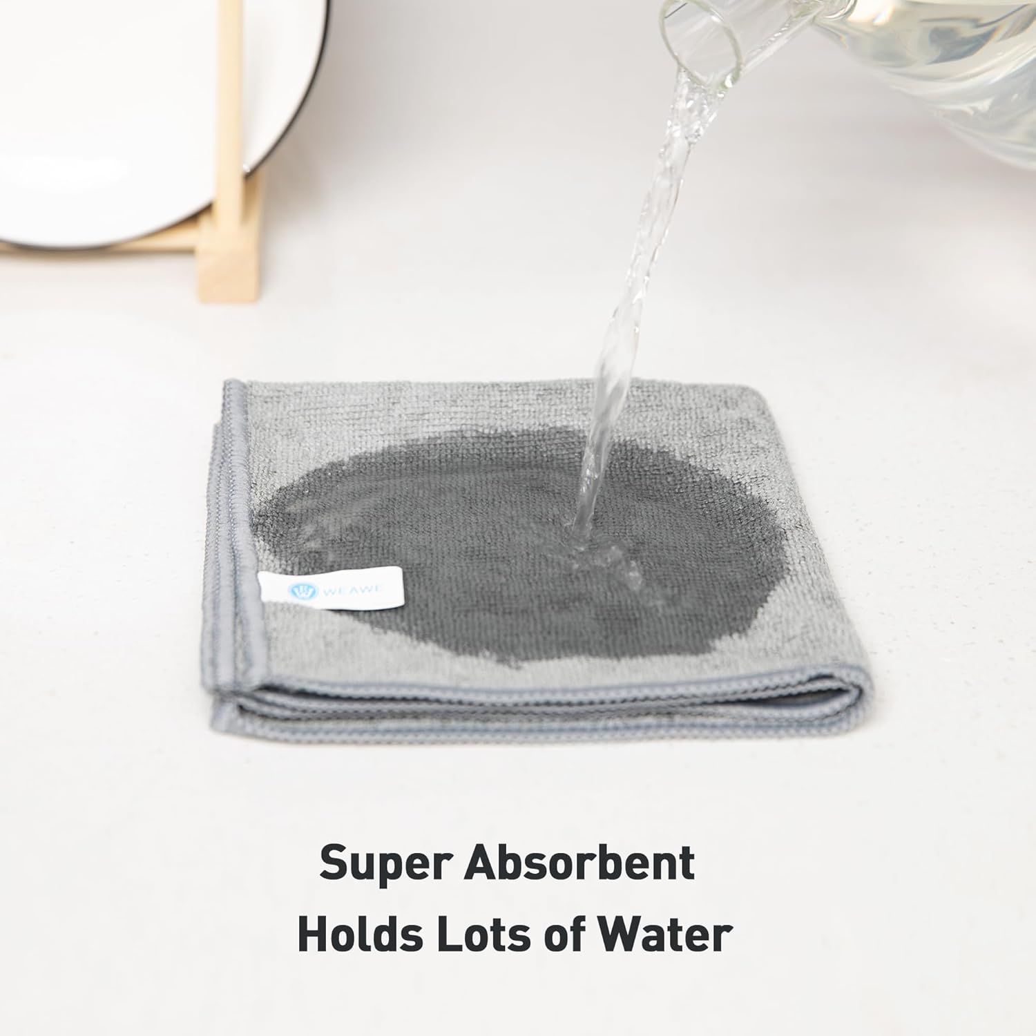 Gray Microfiber Cleaning Cloth 13"x13", Ultra Soft Absorbent Microfiber Cleaning Rags for Housekeeping Cleaning Supplies, Lint Free Reusable Cleaning Cloths for House Washable, Pack of 12