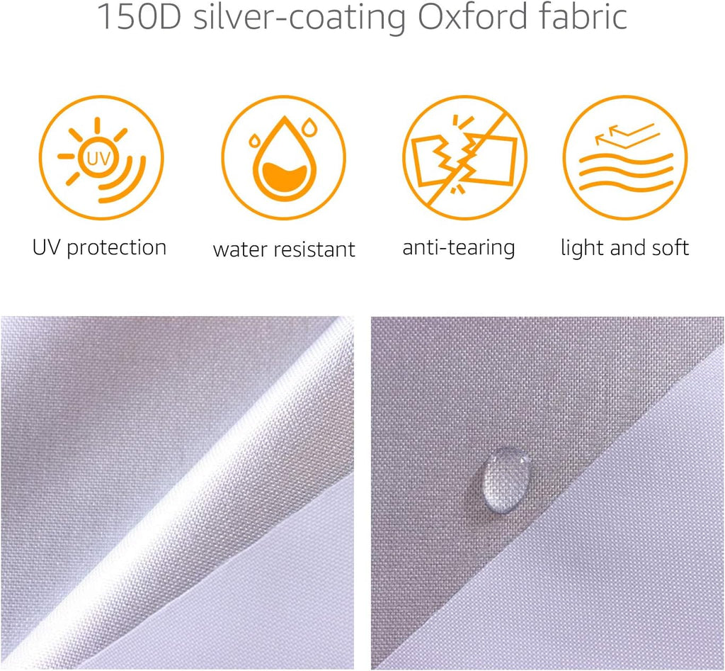Amazon Basics Silver Weatherproof Car Cover - 150D Oxford, Sedans up to 170"