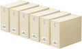 SpaceAid 6 Pack Bed Sheet Organizers and Storage, Foldable Sheet Organizer with Window for Linen Closet, Set Folder Keeper for Queen & King Size Bedding Storage (Beige)