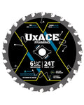 6-1/2-Inch 24-Tooth Circular Saw Blade with 5/8-Inch Arbor, Framing Wood Cutting, Carbide Tip, Thin Kerf, for Plywood, MDF, OSB, Laminated