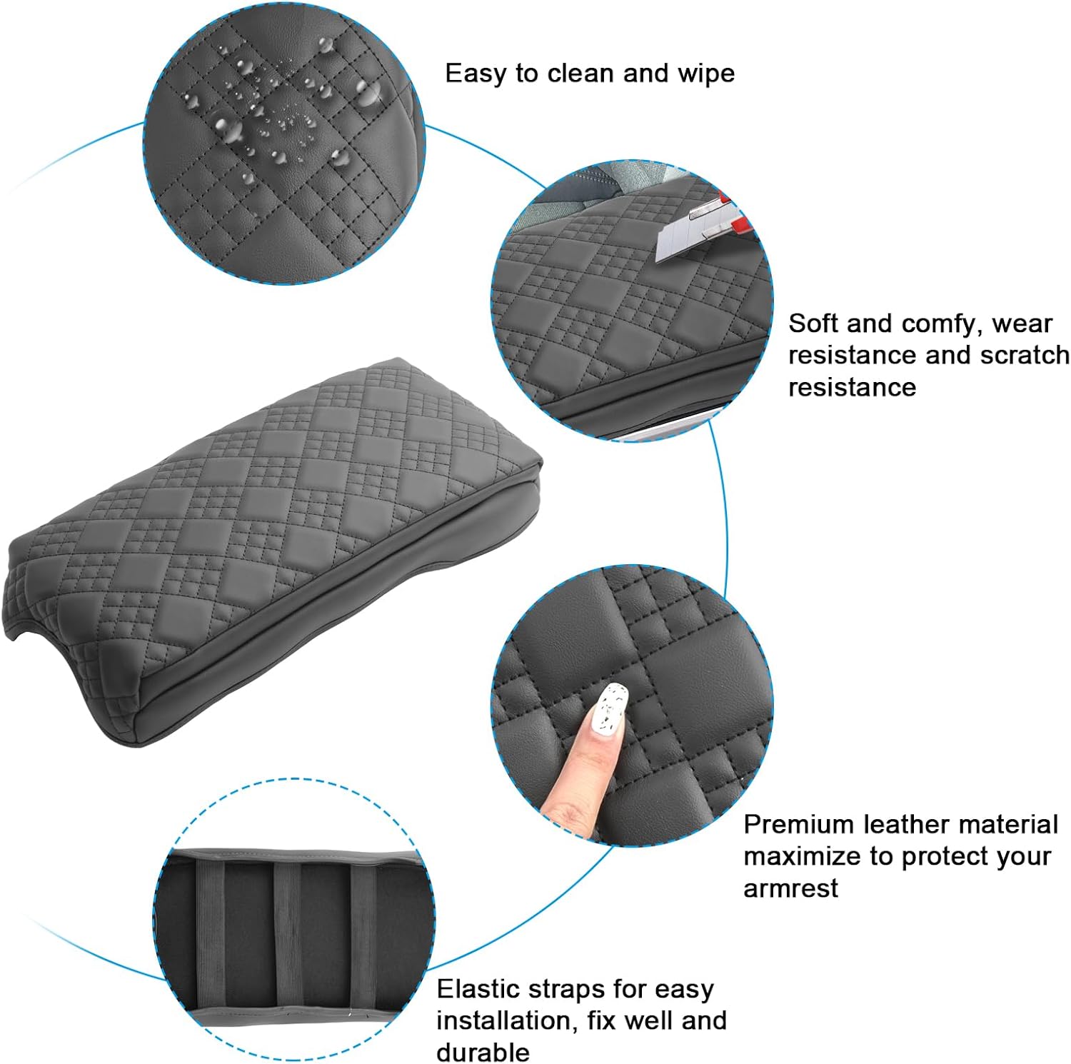 SXCY for 2025 2026 GMC Terrain Armrest Cover Pad for 2025 2026 GMC Terrain Accessories 2025 2026 Terrain Center Console Cover 2025 2026 Terrain Middle Console Cover Add Soft Cotton Cushion (Added-Pad)