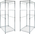 SafeRacks 2 Pack 5-Tier Steel Tote Rack - Maximize Space, Declutter, Organization, NSF Certified, Bin Storage for Garage, Pantry, Kitchen, Workspace, 5 Shelves, 31″ x 23″ x 68″, Zinc