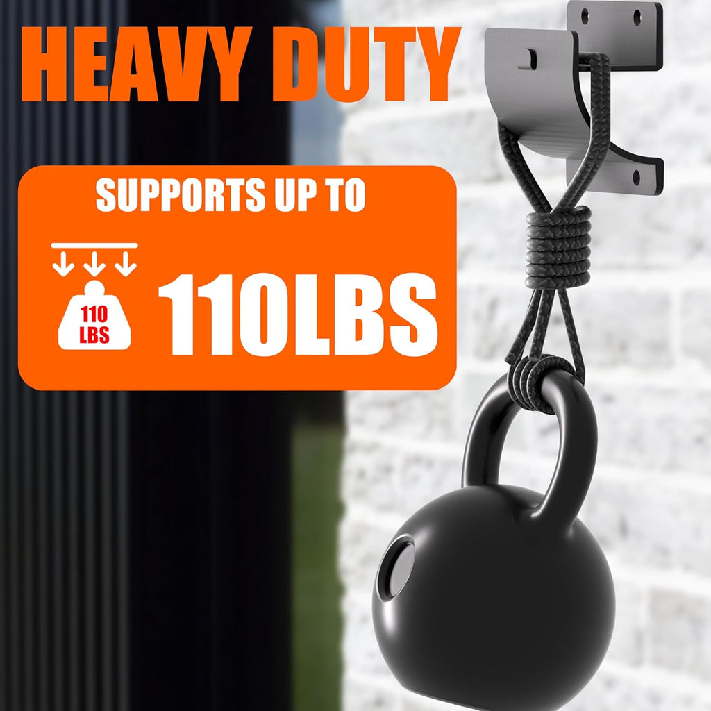 Ladder Hooks, 1 Pack Ladder Hangers for Garage Wall Wheelbarrow Hanger for Home Storage, Black