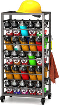 50 Can Spray Paint Rack Organizer, Metal Spray Paint Can Storage Holder, Rolling Aerosol Can Cart with Storage Shelf, for Garage, Craft Workrooms
