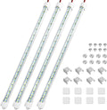 Linkstyle 4PCS 12V LED Interior Light Bar, 192LEDs 12V LED Light Strip with Switch, 6500K Slim Car Interior Lights for Car Truck RV Boat Cabinet