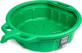 NEIKO 20761A Large Coolant/Oil Drain Pan, 4 Gallon (16L) Capacity, Antifreeze Green Plastic Anti Splash Oil Pan, Motor Oil Drip Catcher Pan, Non Spill Pour Spout, Oil Catch Pan for Changing Oil