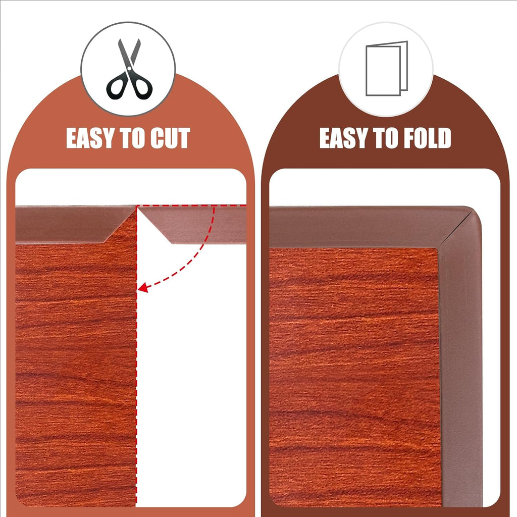 Rubber Edge Trim, Flexible Edge Banding, 3/4"(19mm) U Channel Furniture Edge Protector, Self Adhesive Edge Guards for Plywood, Wood, Glass Parts, 20Ft, Brown Color