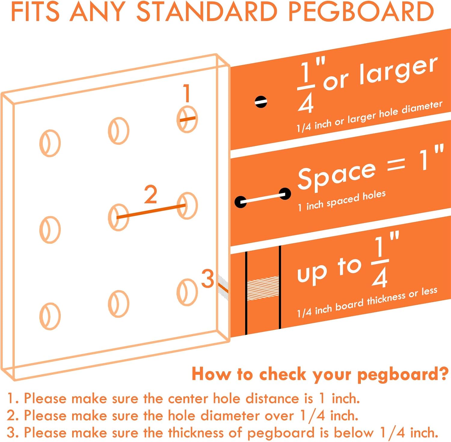 G.CORE 8-Pack Pegboard Hooks, Peg Board Tool Utility Hooks & Hangers Fit 1/4" Pegboards, Heavy Duty Metal Peg Board Shelving Hooks, Wall Organizers and Storage for Craft Room Garage Workbench Office