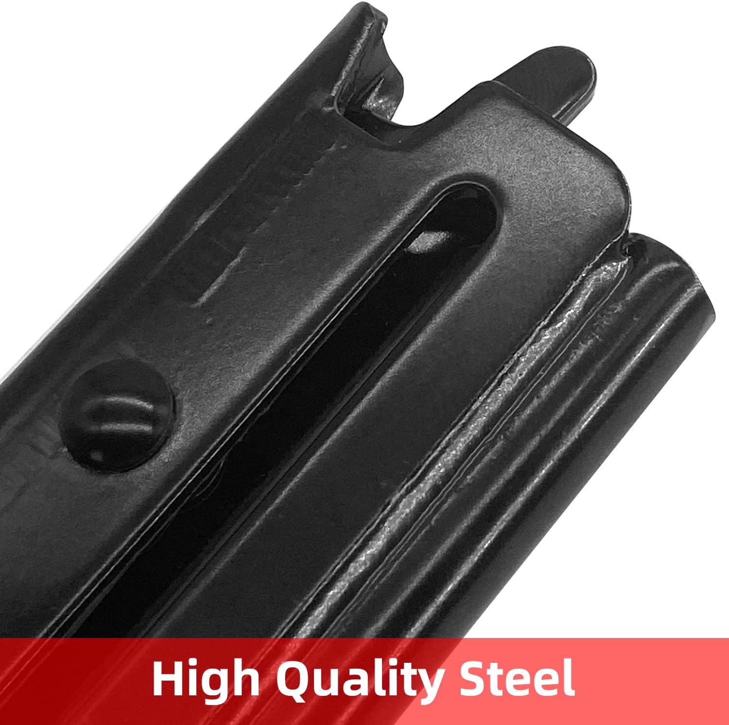6PCS E Track J Hooks Heavy Duty E Track X Track Steel Hanger, Spring Fitting E Track Accessories for Enclosed Trailer, Cargo Van,Semi-Trucks Trailer,Black