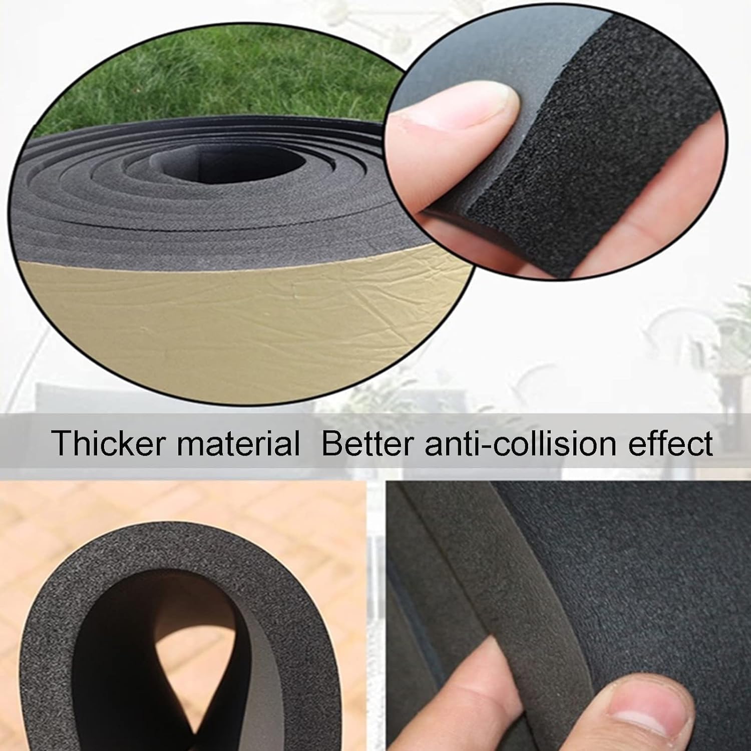 Garage Column Protector Corner Guard - Waterproof Foam Parking Assist for Warehouses, Anti-Collision Wall Protection, Gray, 2cm x 1m - Ideal for Parking Garages