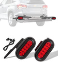 Young Bike Rack Brake Light & Plate Kit, 6 Inch 10LEDs Oval Red LED Tail Light 2PCS, FMVSS108 Certified, Waterproof Stop Turn Signal Tail Lights. Fits Young Hitch Racks, Add-on Attachment