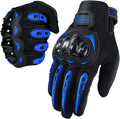 Motorcycle Gloves for Men and Women Full Finger Touchscreen Mountain Dirt Bike Gloves for Powersports BMX ATV MTB Driving Motocross Cycling Gloves(XXL, Blue)