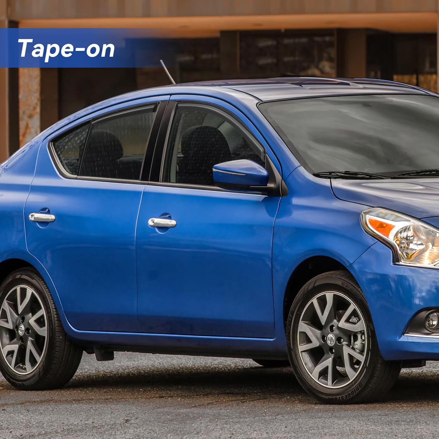 Window Visors Rain Guards Shield for 2012-2019 Nissan Versa Sedan, Out-Channel Window Vent Wind Deflectors Visors Shades for 12-19 Nissan Versa