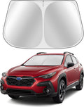 Custom Fit Windshield Sun Shade for Suba-ru Crosstrek 2018-2023 - Full Coverage, 210T Reflective Fabric, Double-Layer Design - Blocks 99% UV Rays, Keeps Car Cool, Easy to Install and Store