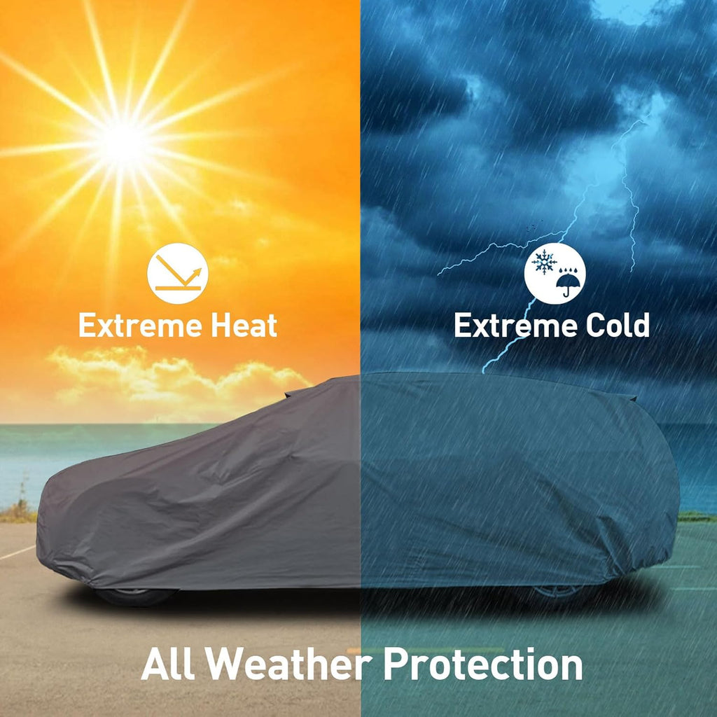 USCarCover Supreme Car Cover for Jeep Wrangler 2004-2025 SUV 2-Door Upgraded Fabric All Weather Protection, Breathable Pollution, Dust, Sun, Snow, Rain