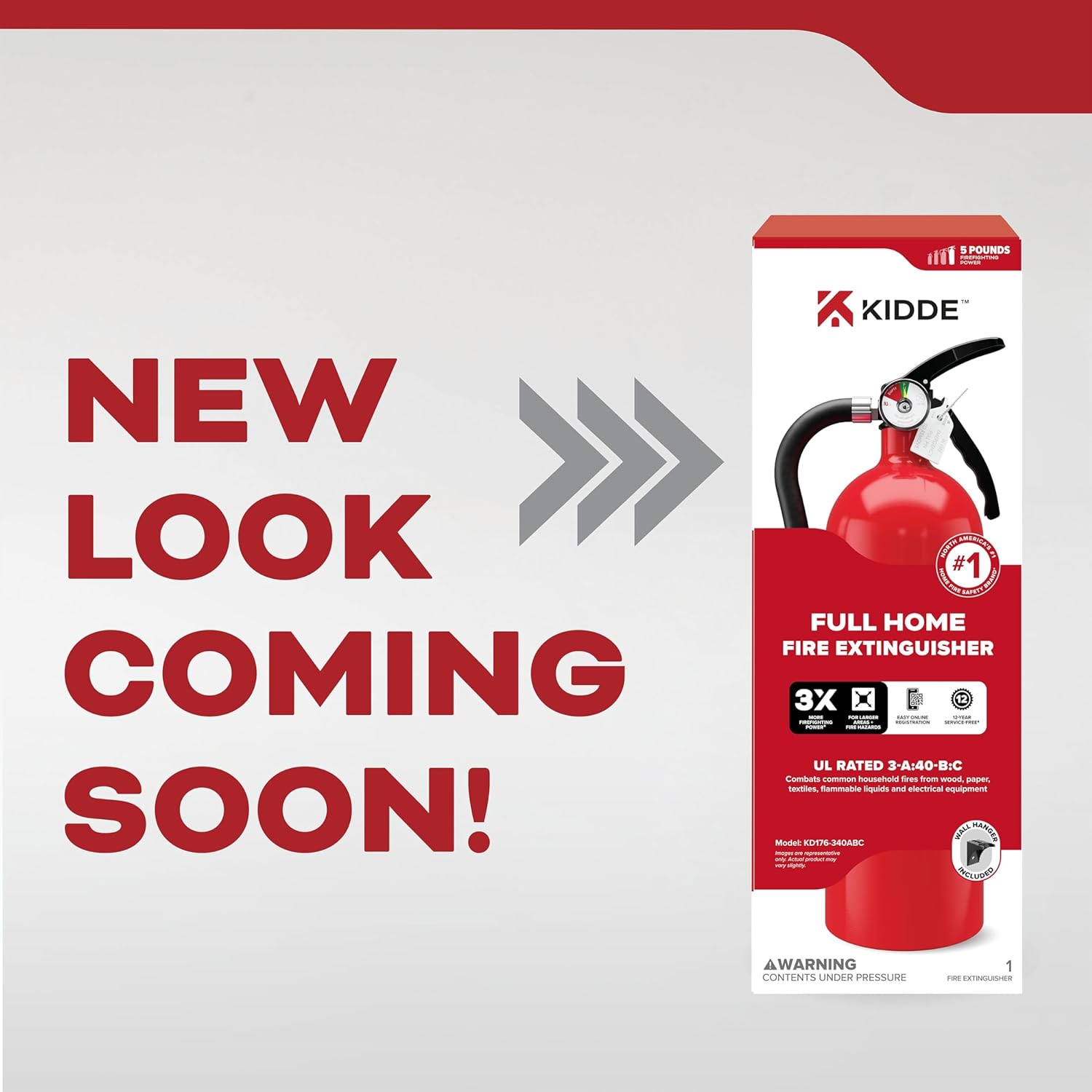 Kidde Multipurpose Fire Extinguisher for Home, Office, Dorm, Residential 3A40BC