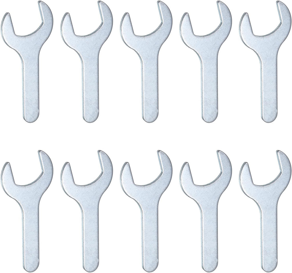 HARFINGTON 10pcs Small Wrench Open End Wrench 26x100x2.8mm Metric U-Shaped Single Open Ended Spanner Super Thin Small Flat Head Galvanizing Wrench for Automotive Repair Furniture Assembly