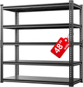 Garage Shelving, 48" Wide 5-Tier 3000lbs, Boltless Assembly, Adjustable Large Garage Storage Shelves, 48" W x 24" D x 72" H Heavy Duty Storage Rack